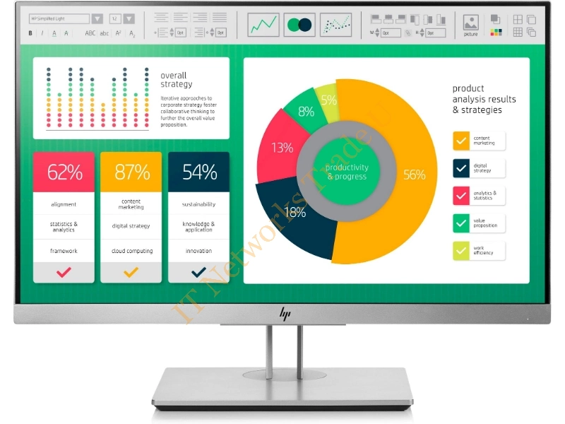 1FH45AT - HP EliteDisplay E223 21.5" Full HD LED Flat Black, Silver computer monitor