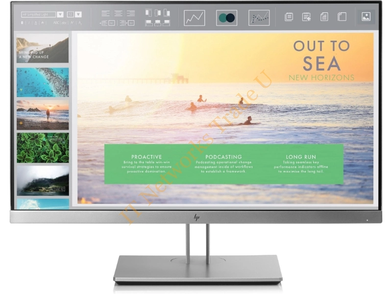 1FH46AT#ABB - HP EliteDisplay E233 23" Full HD LED Flat Black, Silver computer monitor