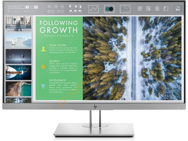 1FH47AT#ABB - HP EliteDisplay E243 23.8" Full HD LED Flat Black, Silver computer monitor