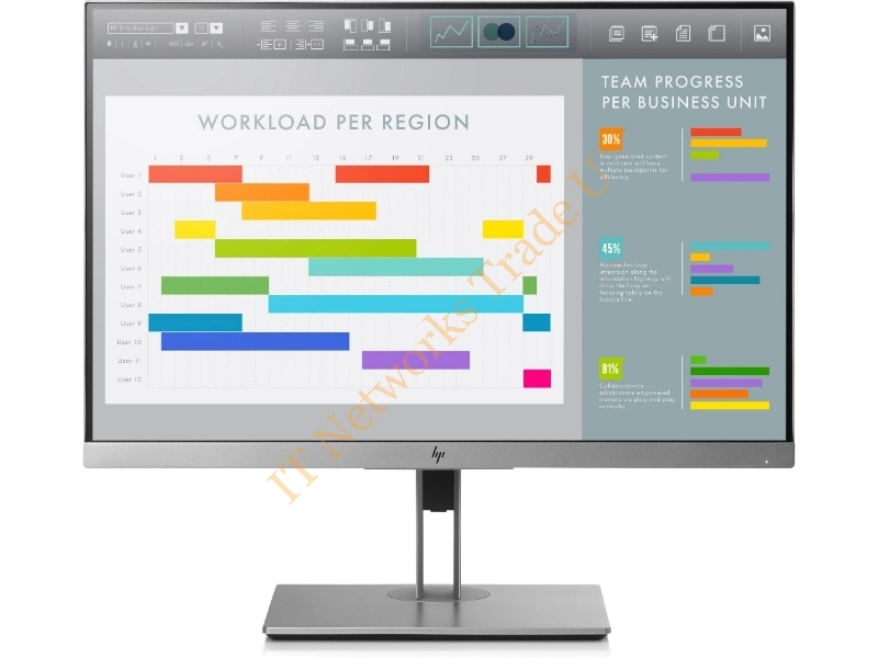 1FH49AT#ABB - HP EliteDisplay E243i 24" Full HD LED Black, Silver computer monitor