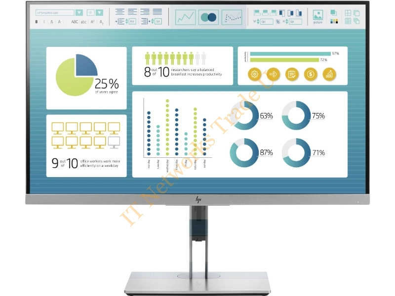 1FH50AA#ABU - HP EliteDisplay E273 27" Full HD LED Black, Silver computer monitor