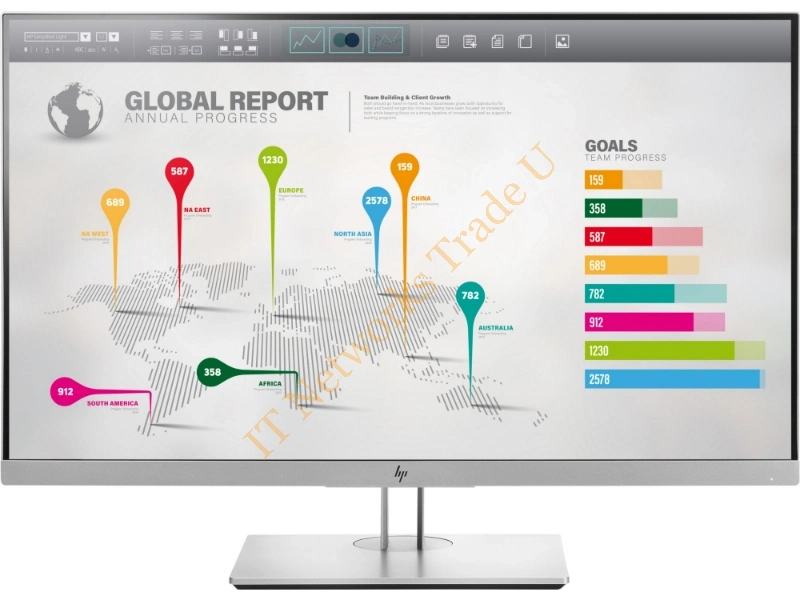 1FH52AA - HP EliteDisplay E273q 27" Quad HD LED Flat Black, Silver computer monitor