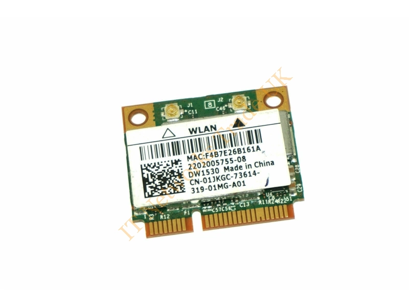 1JKGC Dell Broadcom Wireless LAN DW1530 802.11A/B/G/N Half-Height Mini-PCI Express Card for Latitude E5420 / E6420 Wireless LAN Card