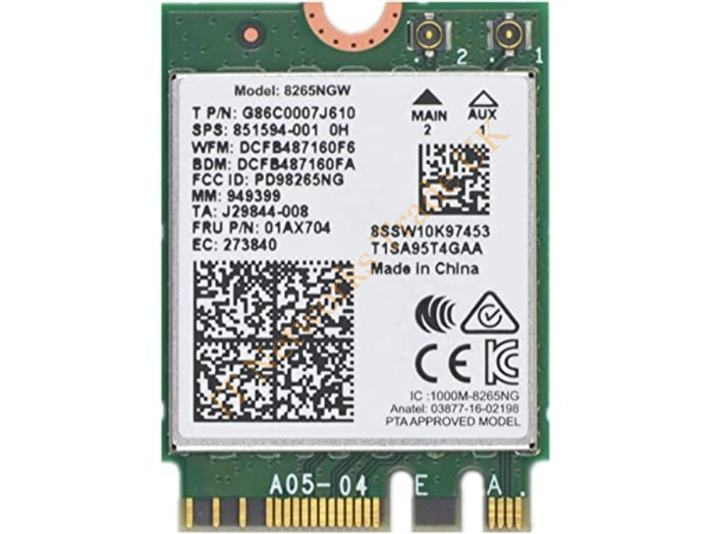 1QL48AA HP Intel Dual Band Wireless-AC 8265 M.2 Card 2.4 / 5 GHz Network Adapter