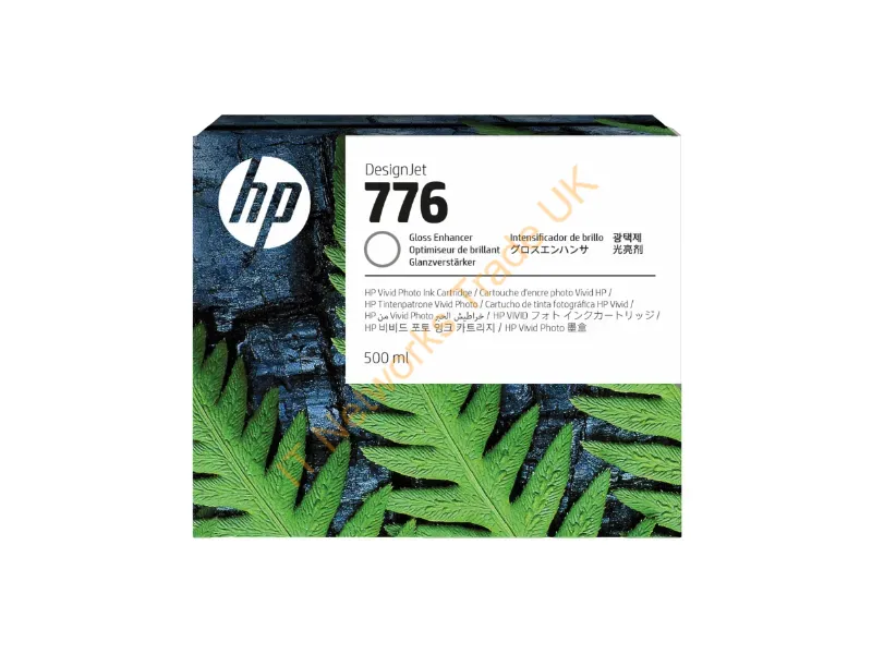 1XB06A - Hp 776 500-Ml Gloss Enhancer Ink Cartridge