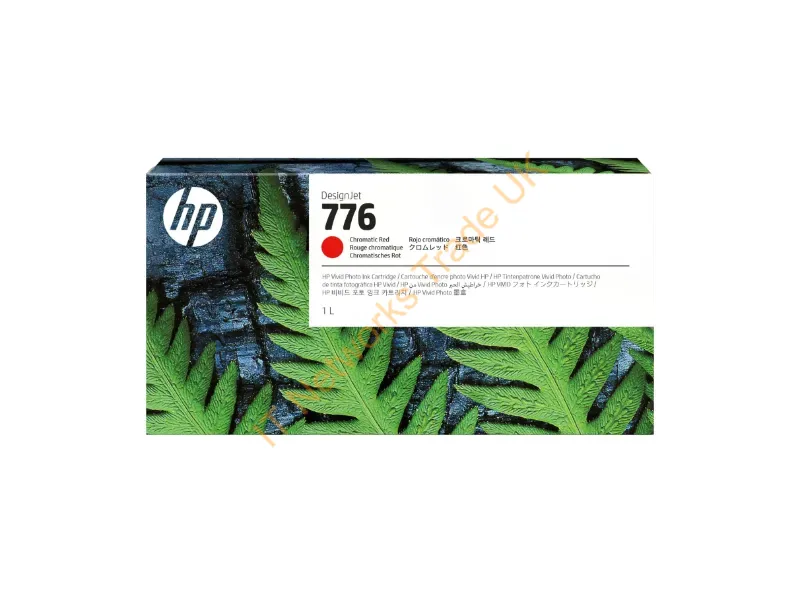 1XB10A - Hp 776 1-Liter Chromatic Red Ink Cartridge