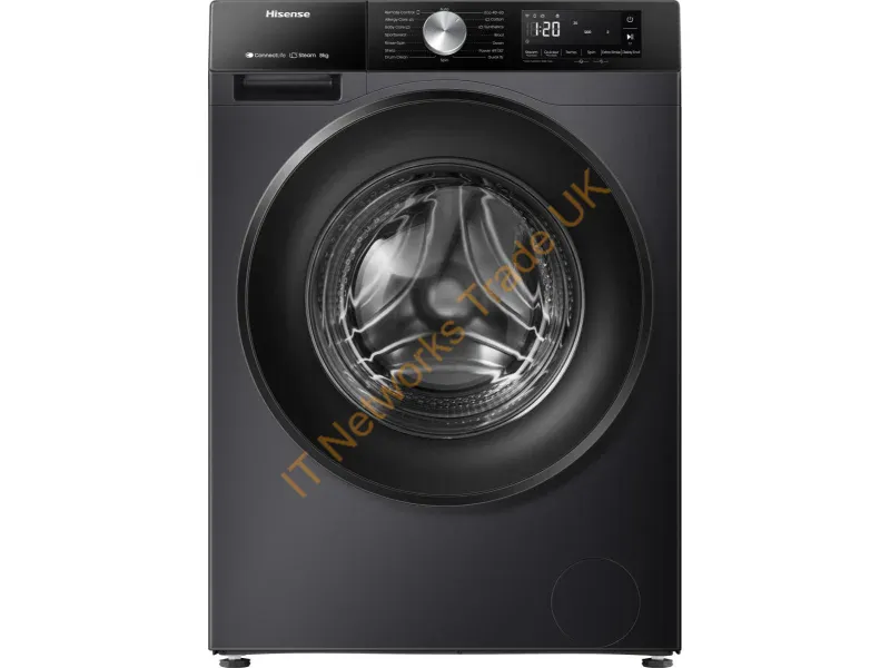20014071 - Hisense WF3S8043BB3 washing machine Front-load 8 kg 1400 RPM Black