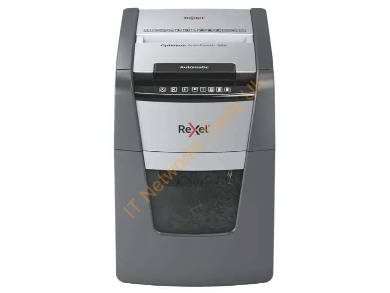 2020090XEU - Rexel AutoFeed+ 90X paper shredder Cross shredding 55 dB Black, Grey