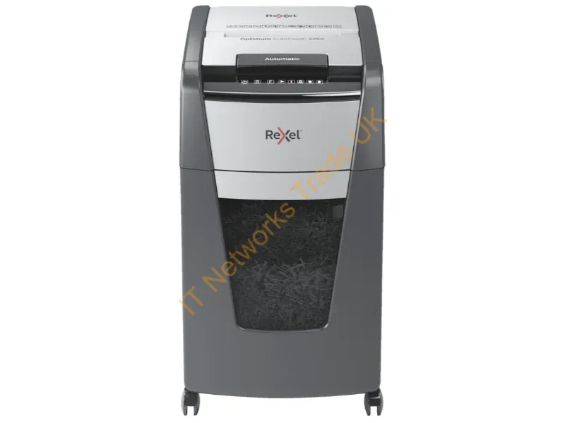 2020225X - Rexel Optimum AutoFeed+ 225X paper shredder Cross shredding 55 dB 23 cm Black, Silver