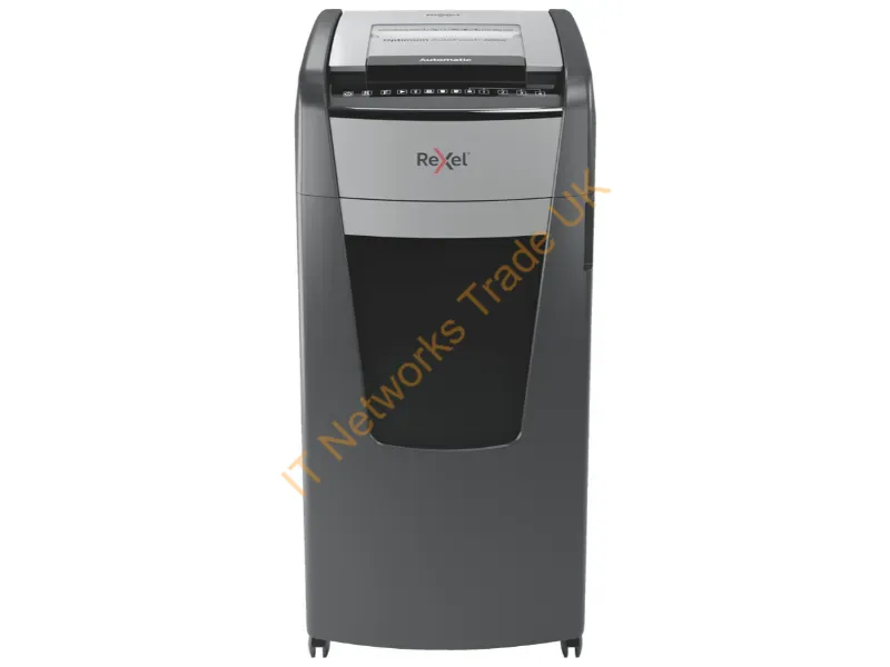 2020600X - Rexel Optimum AutoFeed+ 600X paper shredder Cross shredding 55 dB 23 cm Black, Silver