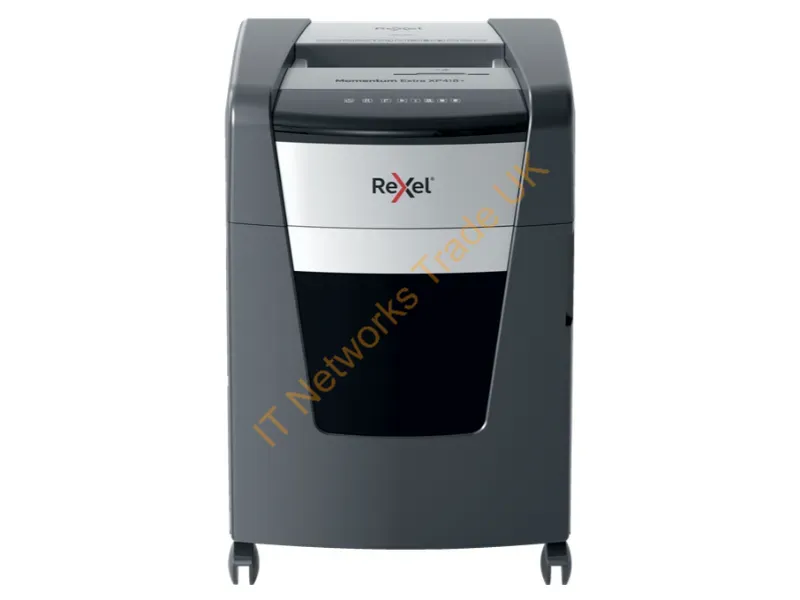 2021418XEU - Rexel Momentum Extra XP418+ Jam Free Cross Cut Paper Shredder P4