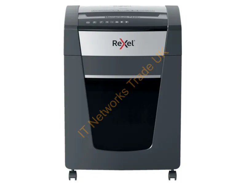 2021420XEU - Rexel Momentum Extra P420+ Jam Free Cross Cut Paper Shredder P4