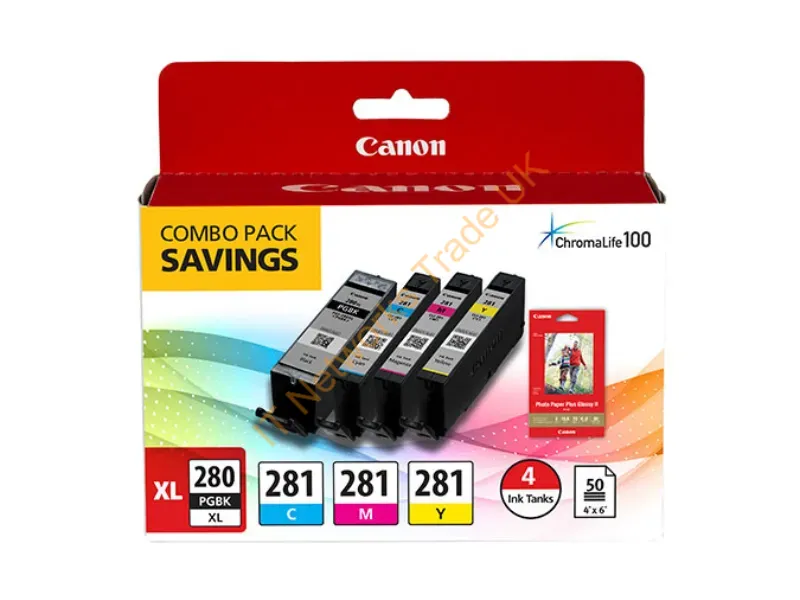 2021C006 - Canon Pgi-280 Xl / Cli-281 Ink Cartridge Original Black, Cyan, Magenta, Yellow