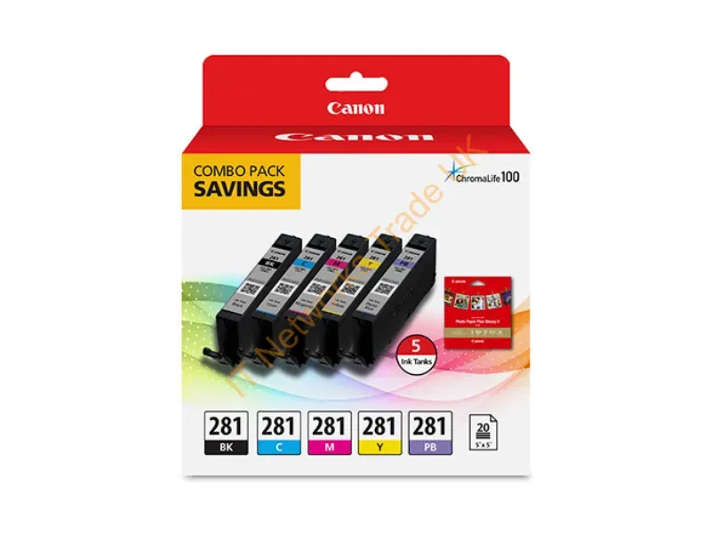 2091C006 - Canon Cli-281 Ink Cartridge Original Black, Blue, Cyan, Magenta, Yellow