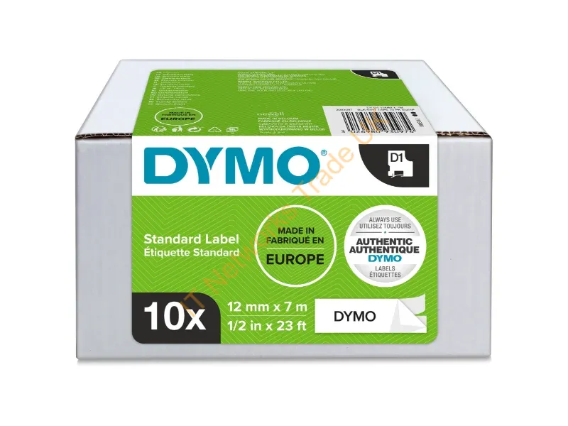 2093097 - Dymo 2093097 DirectLabel-etikettes black on white 12mm x 7m Pack=10 for Dymo D1 6-12mm/19mm/24mm/9-12mm/9-19mm
