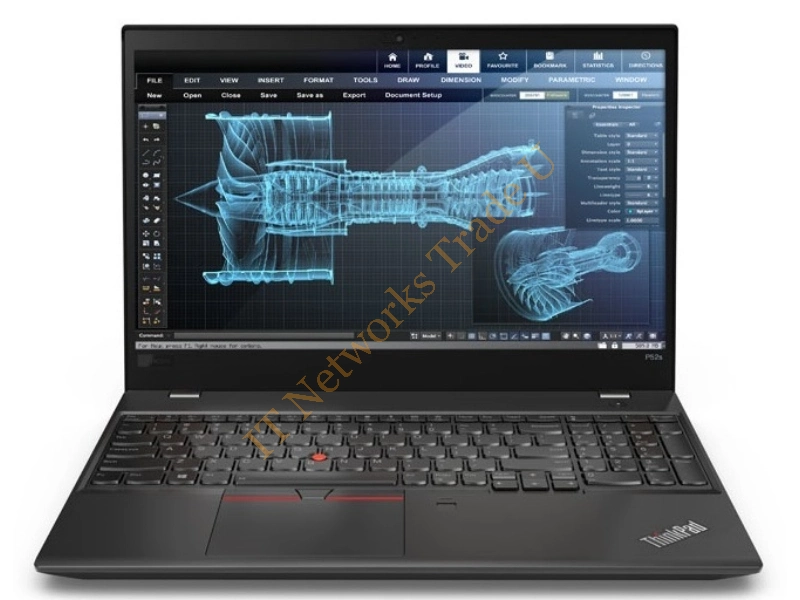 Lenovo ThinkPad P52S 1.80GHz i7-8550U 15.6" 1920 x 1080pixels Black Notebook Laptop System
