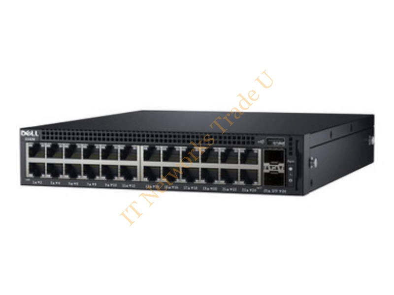 210-ADPL Dell EMC Networking X1026 24-Port 24 x 10/100/1000 + 2 x Gigabit SFP Managed Rack-Mountable Network Switch