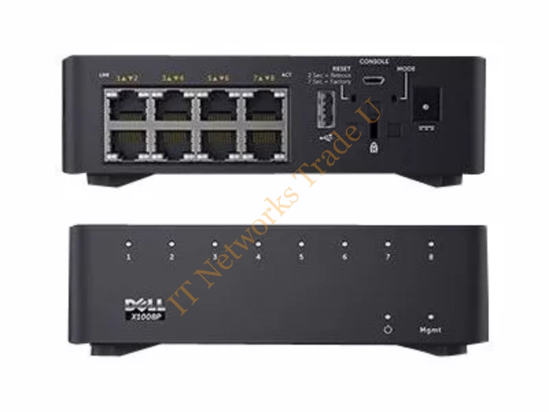 210-ADPP Dell Networking X1008 8-Port 8 x 10/100/1000 Gigabit Ethernet Managed Network Switch