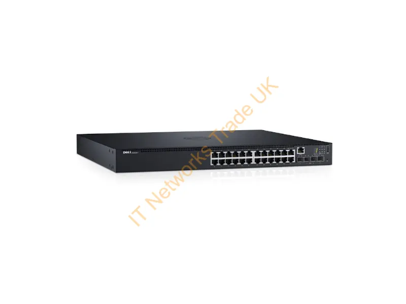 210-AEVY Dell PowerConnect N1524P 24-Port 24 x 10/100/1000 + 4 x 10 Gigabit SFP+ PoE+ Rack-Mountable Layer 2 Managed Network Switch