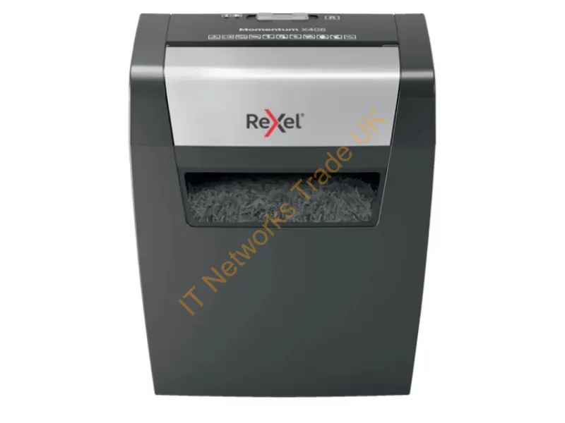 2104569 - Rexel X406 paper shredder Cross shredding 22 cm Black, Silver