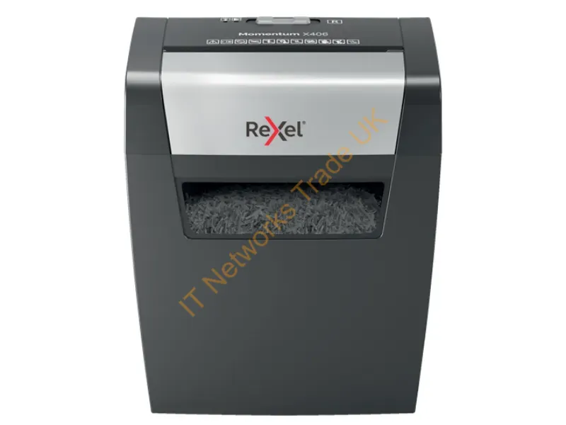 2104569EU - Rexel Momentum X406 Cross Cut Paper Shredder P4