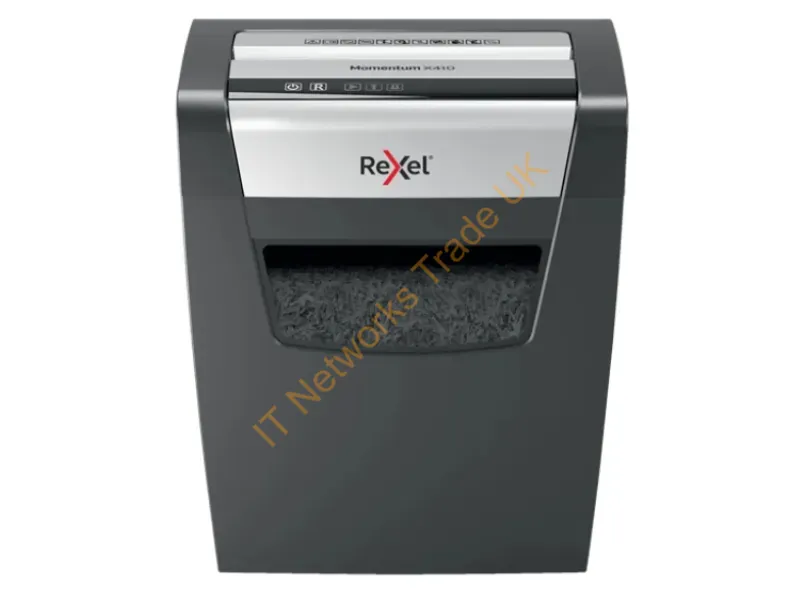 2104571 - Rexel X410 paper shredder Cross shredding 22 cm Black, Silver