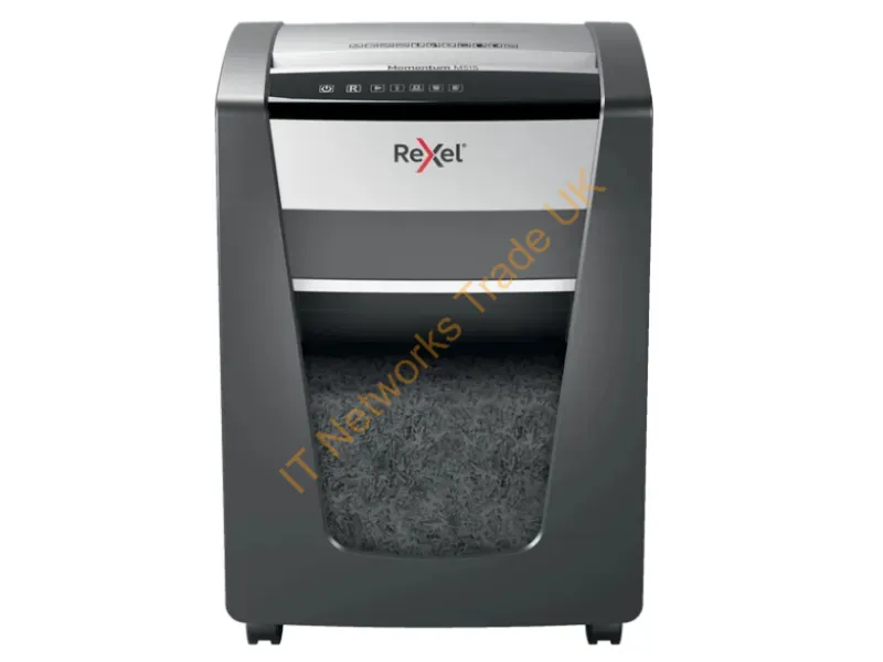 2104577 - Rexel M515 paper shredder Micro-cut shredding 60 dB 23 cm Black, Silver