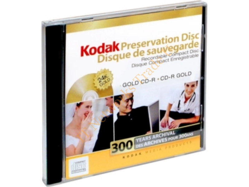 21101 Kodak Gold Preservation 52x CD-R Media 700MB 120mm Standard 1 Pack Slim Jewel Case