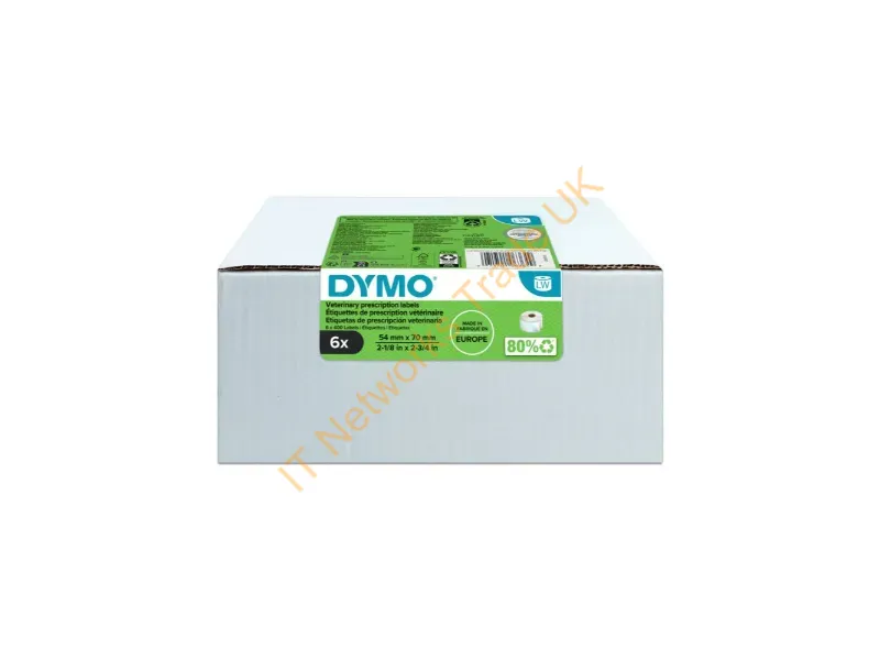 2187328 - Dymo Dy Lw 2-3/4 X2-1/8 Vet 6Pk Fsc Veterinary Label