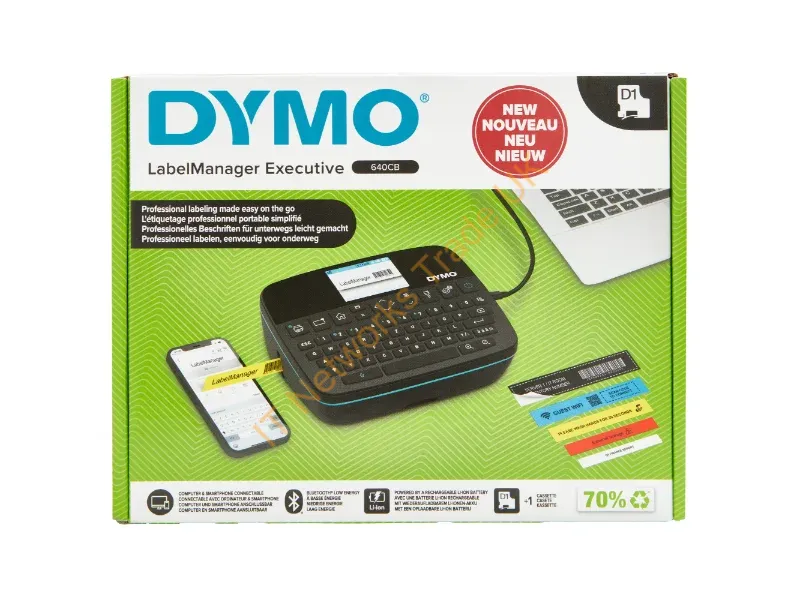 2197370 - Dymo Labelmanager Labelwriter 640Cb Portable & Rechargeable Label Maker With Dual Connectivity - 2197370 Label Printer Direct Thermal / Thermal Transfer 12 Mm/Sec Qwerty