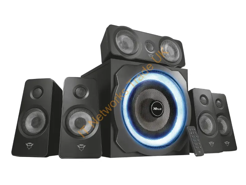 22004 - Trust GXT 658 Tytan speaker set 90 W Universal Black 5.1 channels 2-way (22004 GXT658 TYTAN 5.1 SPEAKER UK)