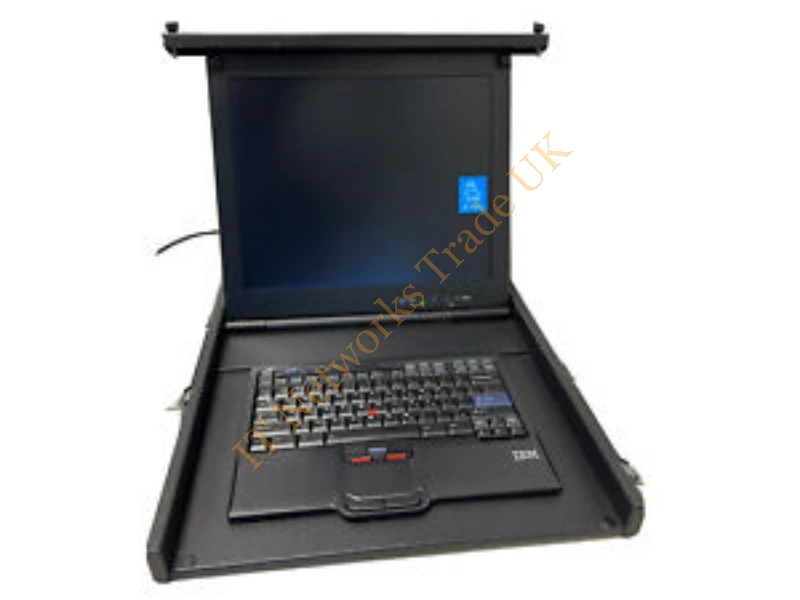 23K4802 IBM 17-inch 1U Flat Panel Monitor Console Kit 1723-1UX (with U.S. Travel Keyboard) KVM LCD And Keyboard Combo