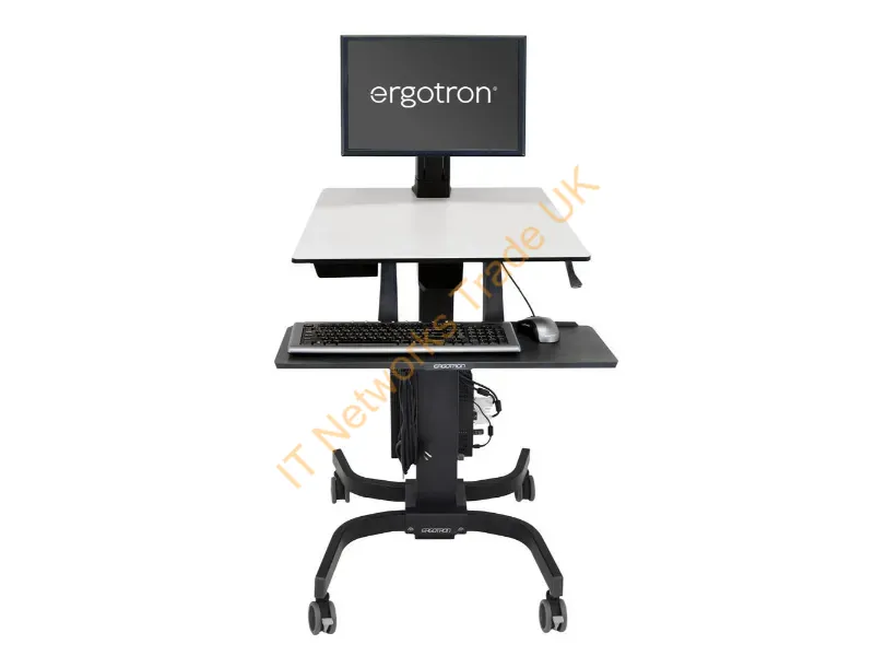 24-215-085 - Ergotron WorkFit-C, Single LD Sit-Stand Workstation Black, Grey Multimedia cart