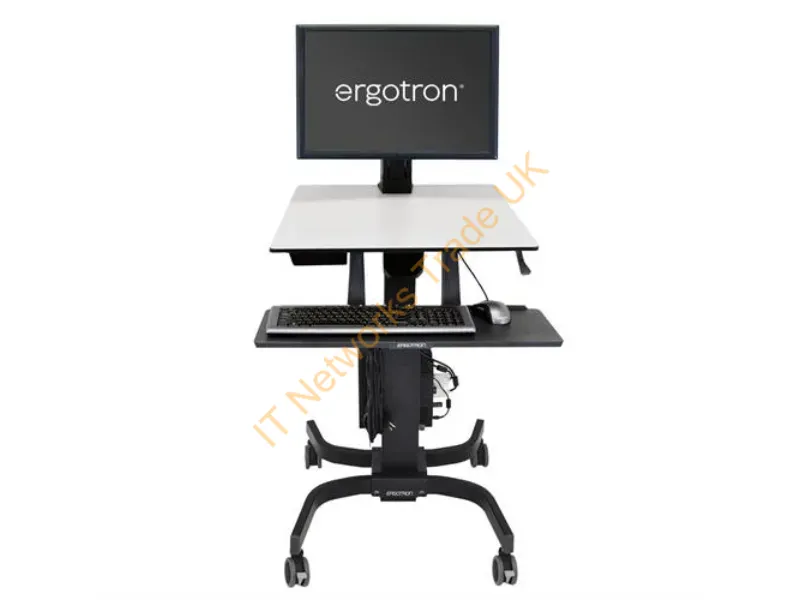 24-216-085 - Ergotron Workfit-C, Single Hd Sit-Stand Workstation Black, Gray Multimedia Cart
