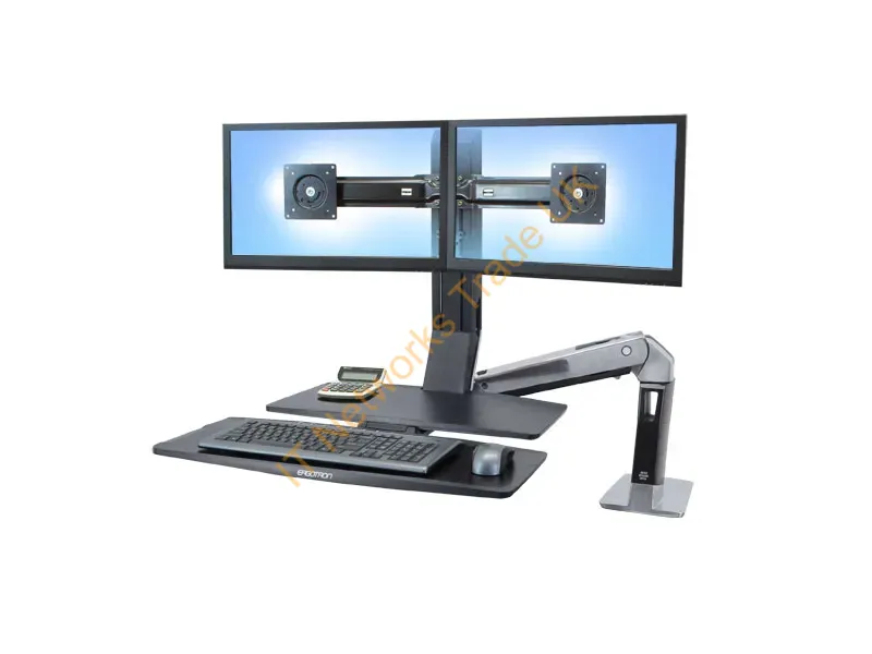 24-316-026 - Ergotron WorkFit -A, Dual 22" Black Monitor Accessory