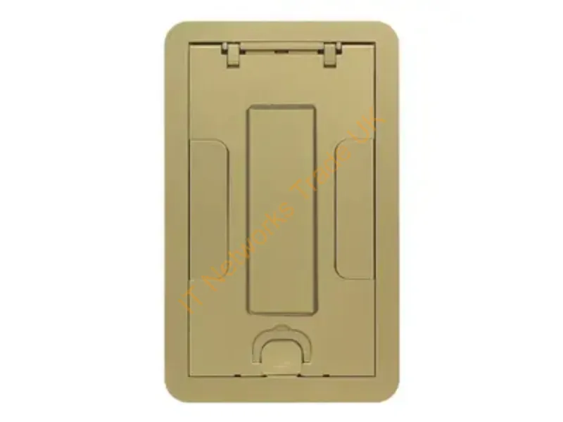 24GCCVRBRSC - Hubbell Premise Wiring 2/4G Carpet Cvr, Insert, Brass Powder