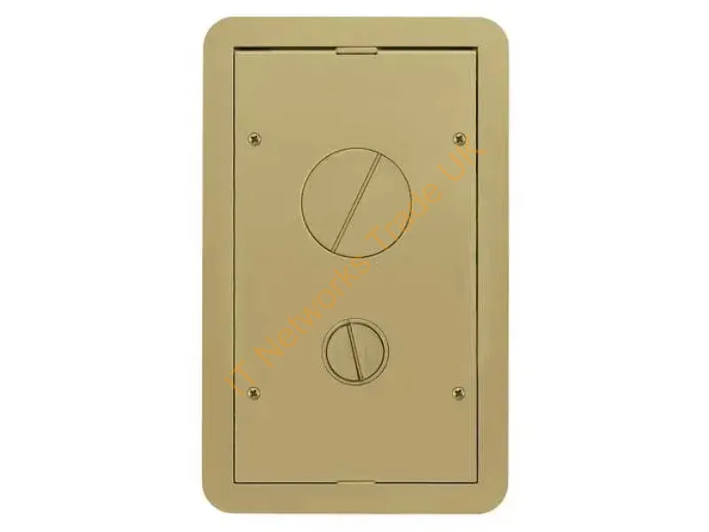 24GCFFCVRBRS - Hubbell Premise Wiring 2/4G Carpet Ff Cvr, Brass Powder