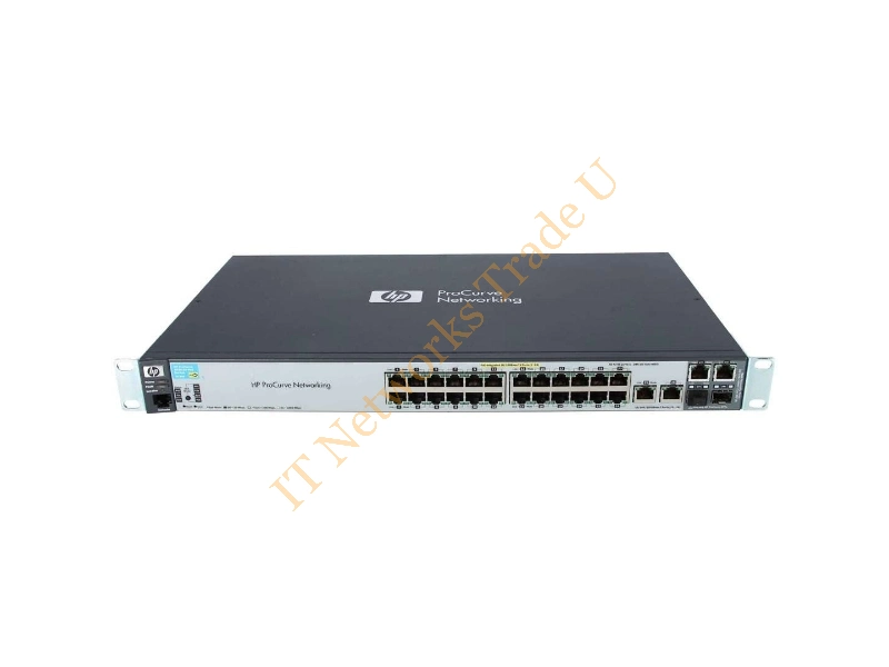 2520-24-POE HP 24-Port 24 x 10/100 + 2 x combo Gigabit SFP + 2 x 10/100/1000 Ethernet 10Base-T/100Base-TX Rackmountable Network Switch