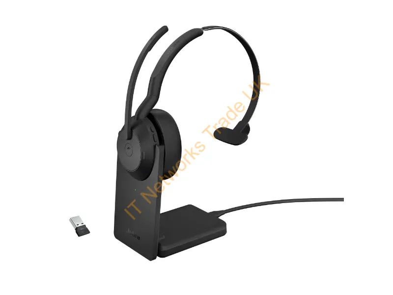 25599-899-989-01 - Jabra Evolve2 55 Headset Wired & Wireless Head-Band Office/Call Center Bluetooth Charging Stand Black