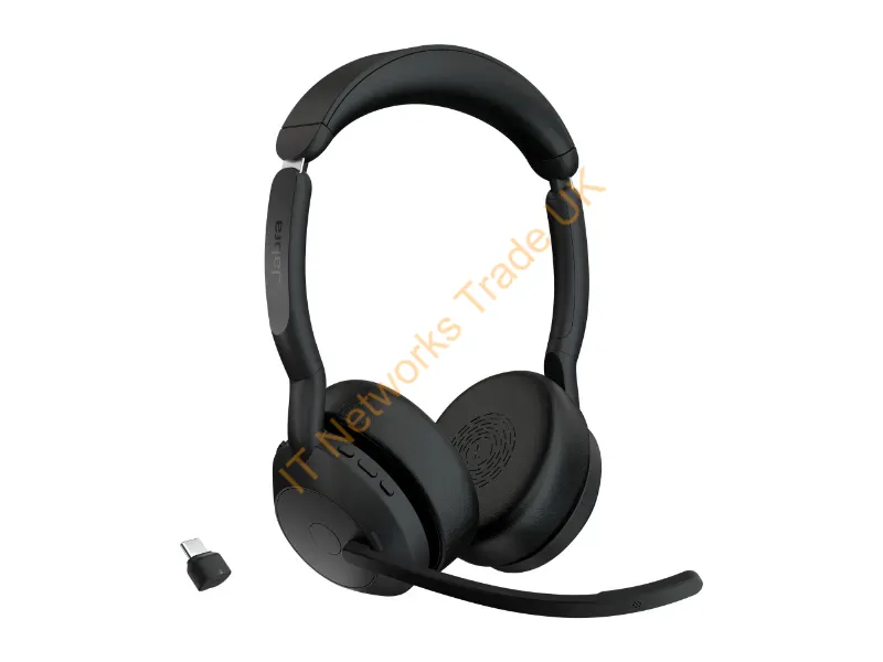 25599-989-899-01 - Jabra Evolve2 55 Headset Wired & Wireless Head-Band Office/Call Center Bluetooth Charging Stand Black