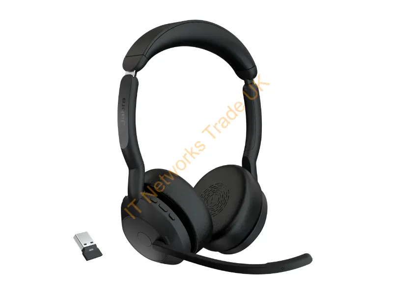 25599-989-999-01 - Jabra Evolve2 55 Headset Wired & Wireless Head-Band Office/Call Center Bluetooth Charging Stand Black