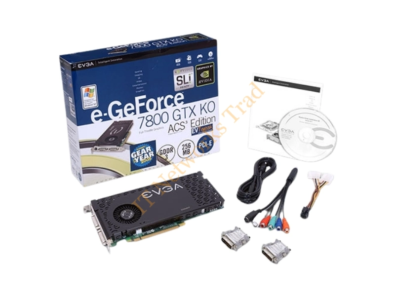256-P2-N525-AX EVGA -GeForce 7800 GTX 256MB GDDR3 256-Bit SLI Support PCI Express x16 Video Graphics Card