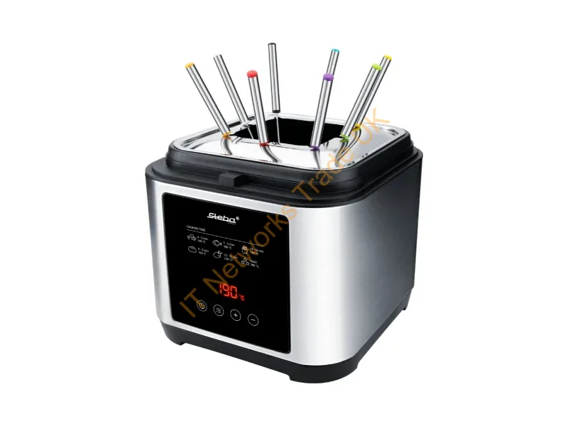 26-36-00 - Steba DF 150F Farbe: Edelstahl-Schwarz Single 2.5 L 1200 W Deep fryer Black, Stainless steel