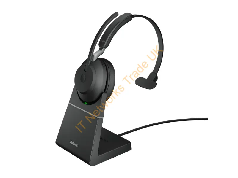 26599-889-989-01 - Jabra 26599-889-989-01 Headphones/Headset Wireless Head-Band Office/Call Center Usb Type-C Bluetooth Charging Stand Black