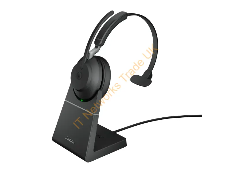 26599-899-989-01 - Jabra 26599-899-989-01 Headphones/Headset Wireless Head-Band Office/Call Center Usb Type-C Bluetooth Charging Stand Black