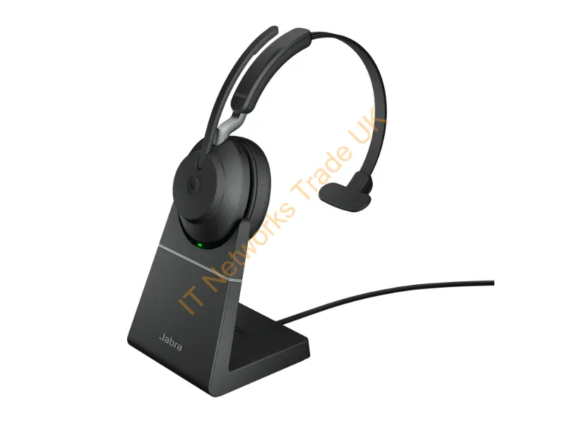 26599-899-989 - Jabra Evolve2 65 Headset Wireless Head-Band Office/Call Center Usb Type-A Bluetooth Charging Stand Black