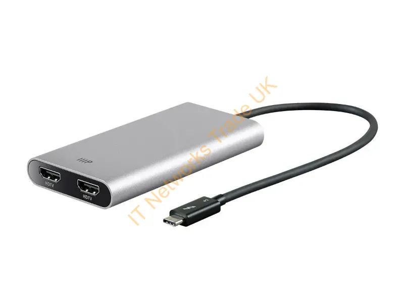 27405 - Monoprice 27405 Video Cable Adapter 10.2" (0.26 M) Thunderbolt 3 2 X Hdmi Silver