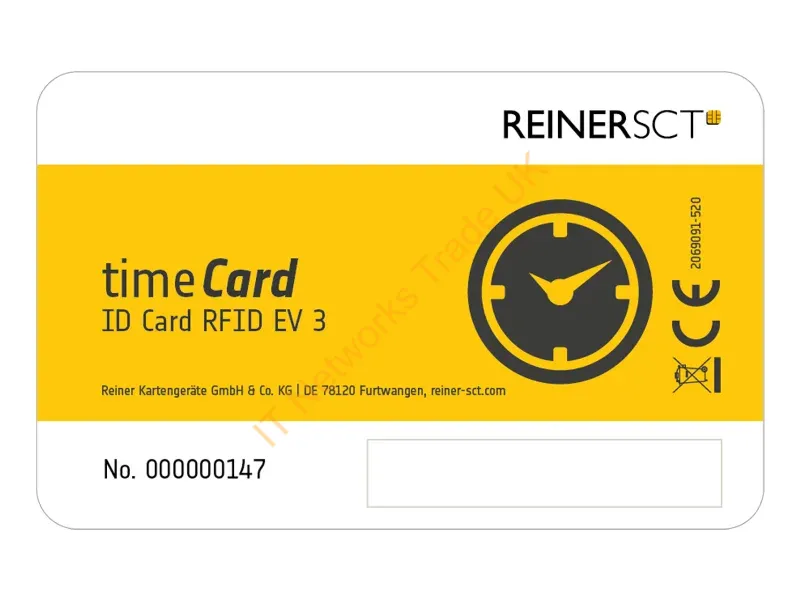 2749600-561 - Reiner SCT timeCard Premium card MIFARE DESFire EV3 RFID tag Black, White, Yellow 10 pc(s)
