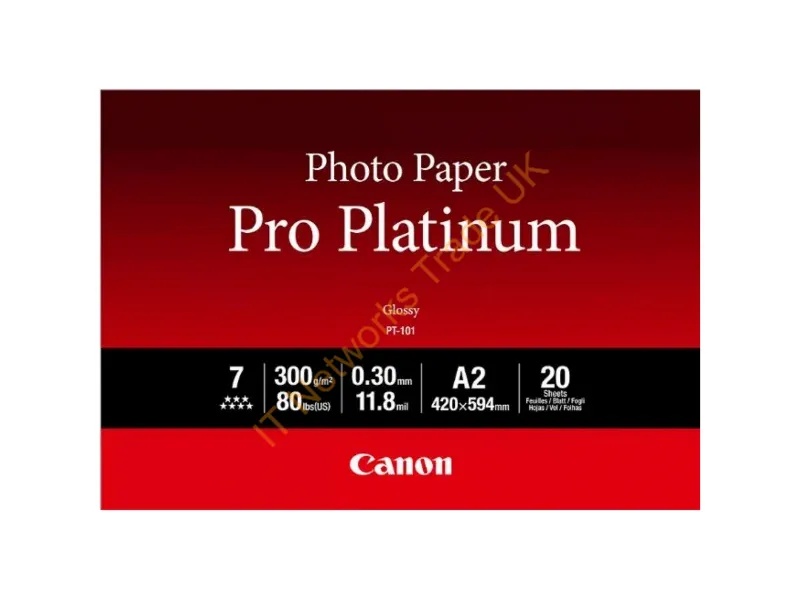 2768B067 - Canon PT-101 Pro Platinum Photo Paper A2 20 Sheets