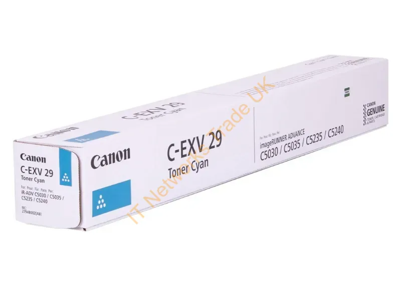 Canon 2794B002 (C-EXV 29) Toner cyan, 27K pages @ 5% coverage, 430gr Accessory